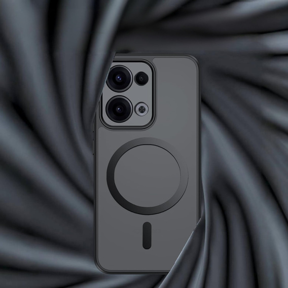 Etui do Oppo Reno 13, do MagSafe, ERBORD Matt Case, czarny