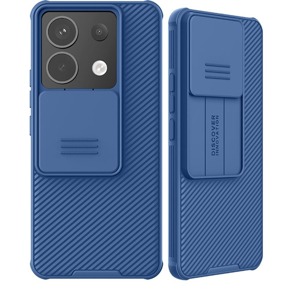 Etui do Xiaomi Redmi Note 13 Pro 5G / Poco X6 5G, pancerne Nillkin, CamShield Pro, Niebieskie