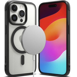 Etui Ringke do iPhone 15 Pro, Fusion Bold MagSafe, matowe przezroczyste / czarne