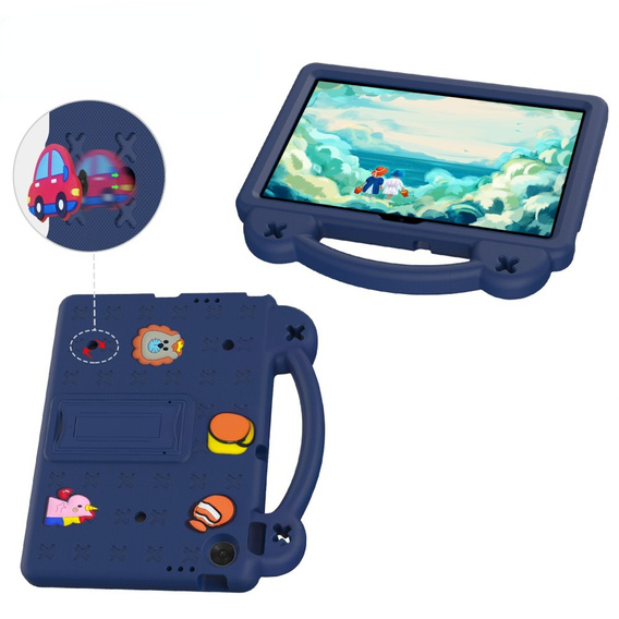 Etui do Lenovo Tab 10.1" TB311FU, Cute Patterns, z podstawką, granatowe