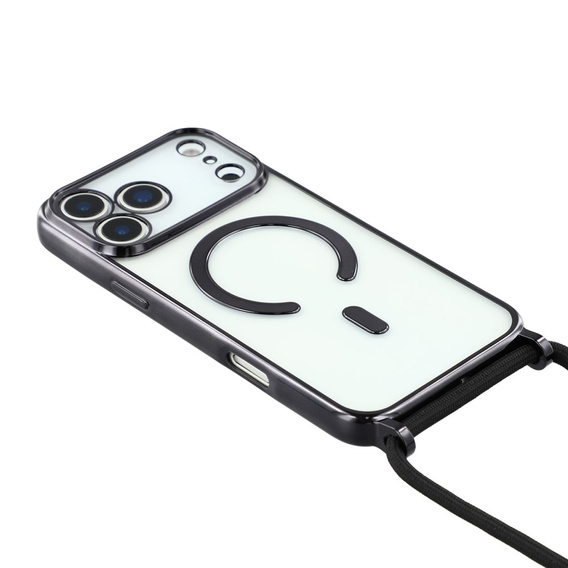 Etui do iPhone 17 Pro Max, Electro MagSafe, czarne + Smycz