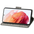 Etui z klapką do Motorola Edge 50 Pro, Butterfly, szare