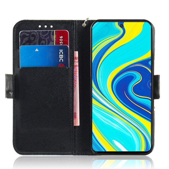 Etui z klapką do Xiaomi Redmi Note 9S / 9 Pro / 9 Pro Max, Wallet, Mandala białe