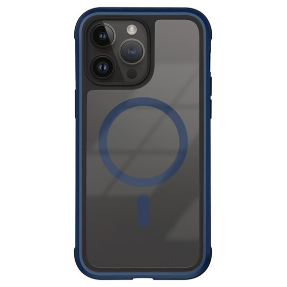 Etui KZDOO do iPhone 16 Pro, Metal Frame, do MagSafe, granatowe