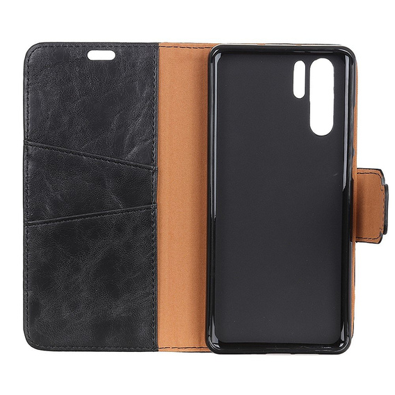 Etui z klapką do Huawei P30 Pro, Wallet Leather Case, czarne