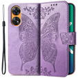 Etui z klapką do Oppo Reno8 T, Butterfly, fioletowe