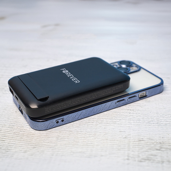 Forever Power Bank Bezprzewodowy MATB-100 PD QC 22.5W 10000 mAh – Czarny Magnetyczny