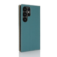 Etui z klapką do Samsung Galaxy S25 Ultra, Litchi Skin Grain, niebieskie