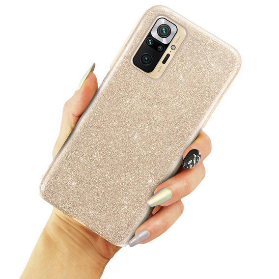 Etui Glitter Case do Xiaomi Redmi Note 10 Pro / Pro Max, Gold