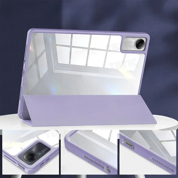 Stylowe etui do Xiaomi Redmi Pad SE 11" – Smartcase Hybrid Marble fioletowe