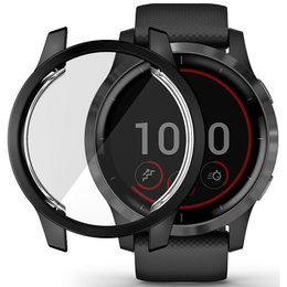 Etui HAT-PRINCE z wbudowanym szkłem do Garmin Venu 2S 40mm / Vivoactive 4S 40mm, Black