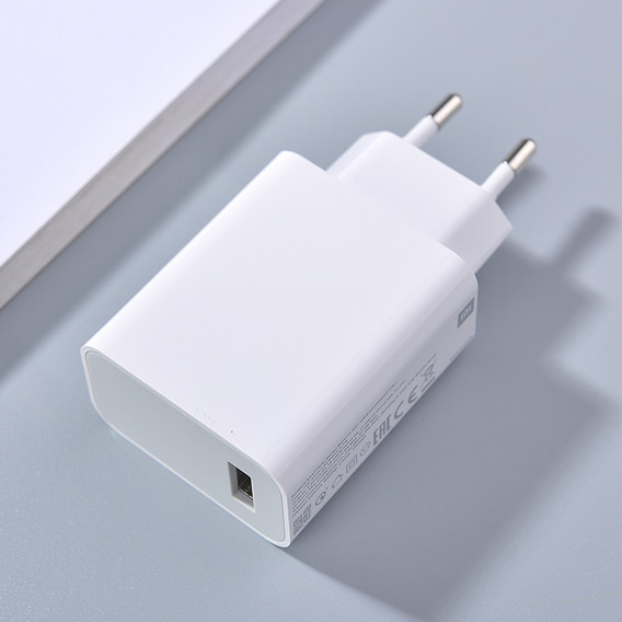 Xiaomi Oryginalna Ładowarka Sieciowa MDY-11-EZ, 1x USB-A, QC4.0 3A, biała (bulk)