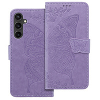 Etui z klapką do Samsung Galaxy S23 FE, Butterfly, fioletowe