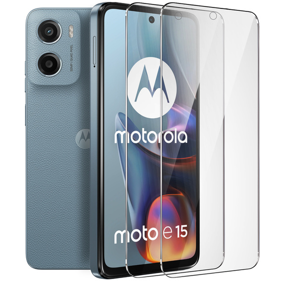 2x Szkło Hartowane do Motorola Moto E15 / G05 / G15 / G15 Power, ERBORD 9H Hard Glass, szybka