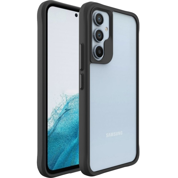 Zestaw Etui do Samsung Galaxy A54 5G, pancerne hybrid case, przezroczyste / matowe czarne + szkło