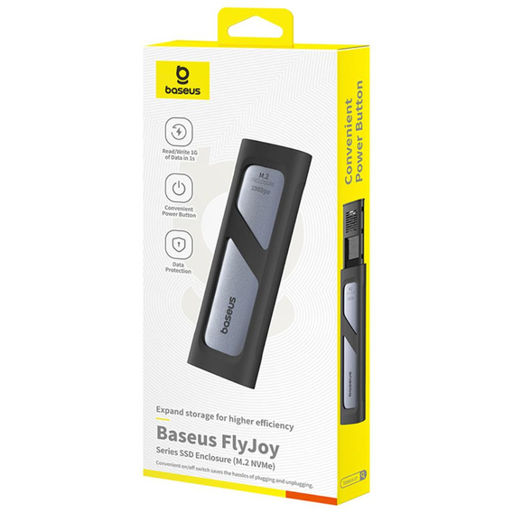 Baseus obudowa dysku FlyJoy Series SSD Enclosure M.2 NVMe - space grey
