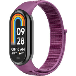 Pasek Nylonowy do Xiaomi Smart Band 10 / 9 / 8, Fioletowy