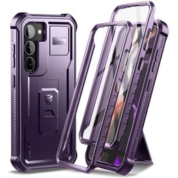 Etui pancerne do Samsung Galaxy S23, Dexnor Full Body (Two Frames), fioletowe