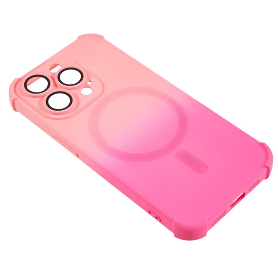 Etui silikonowe do iPhone 14 Pro Max, Gradient Magnetic, do MagSafe, różowe