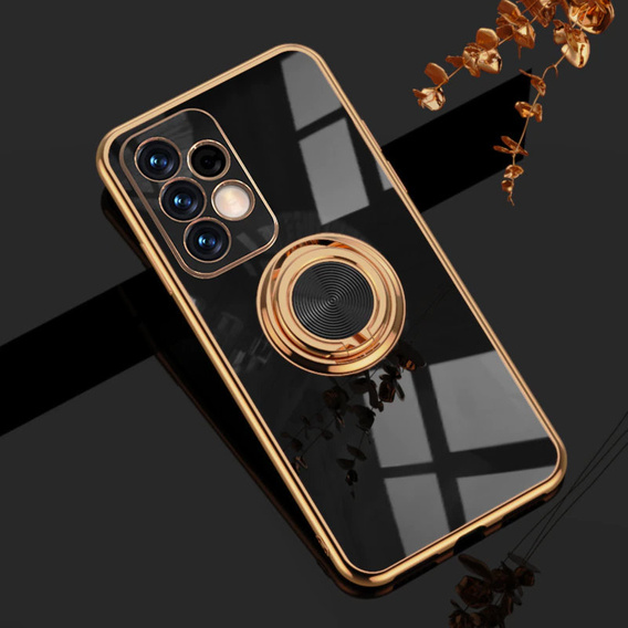 Zestaw Etui Electro Ring do Samsung Galaxy A13 4G, Black + Szkło