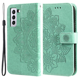 Etui z klapką do Samsung Galaxy S21 FE, Mandala, zielone
