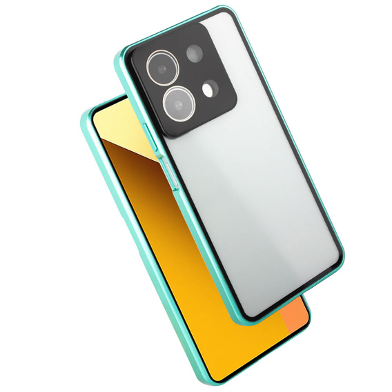 Etui do Xiaomi Redmi Note 13 5G, Magnetic Dual Glass, zielone