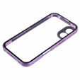 Etui do iPhone 16, Magnetic Dual Glass, fioletowe