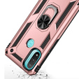 Etui pancerne do Motorola Moto E20/E30/E40, Nox Case Ring, różowe rose gold