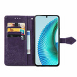 Etui z klapką do Honor Magic 6 Lite 5G, Mandala, fioletowe