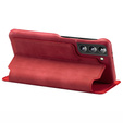 Etui z klapką do Samsung Galaxy S22+ Plus 5G, LC.IMEEKE, czerwone