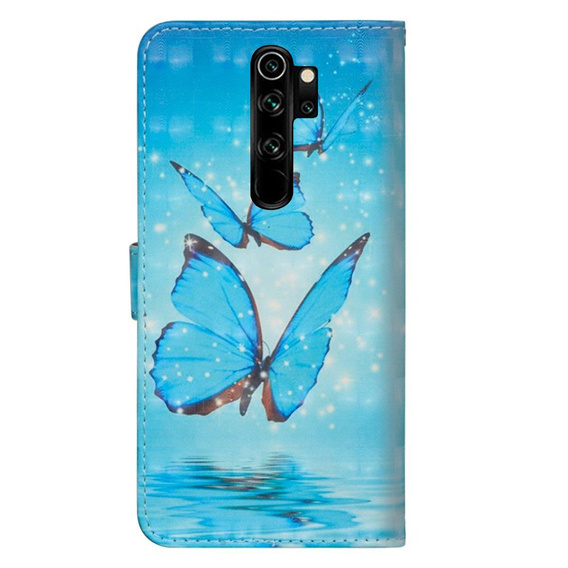 Etui z klapką do Xiaomi Redmi Note 8 Pro, Wallet, Butterfly niebieskie