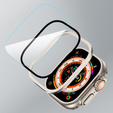 Szkło Hartowane z Ramką do Apple Watch Ultra 1/2/3 49mm, Tytanowe