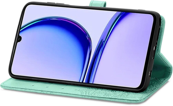 Etui z klapką do Realme Note 50, Mandala, zielone