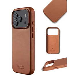 Etui Mujjo Skórzane do iPhone 17 Pro, MagSafe, brązowe