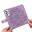 Etui z klapką do Samsung Galaxy A53 5G, Mandala, fioletowe
