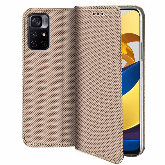 Etui Smart Magnet do Xiaomi Poco M4 Pro 5G / Redmi Note 11S 5G, Gold