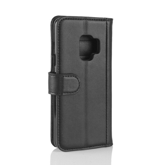 Etui z klapką do Samsung Galaxy S9, Leather Flexi Book, czarne