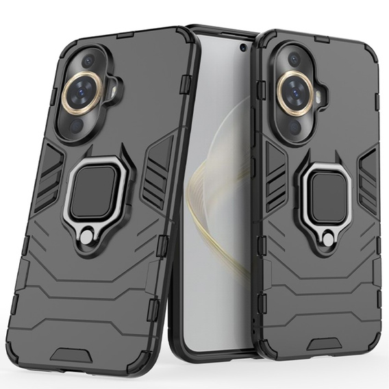 Etui do Huawei Nova 11 Pro, Kickstand Ring, czarne