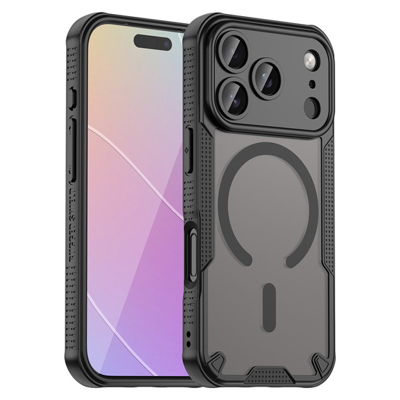 Etui pancerne do iPhone 17 Pro Max, do MagSafe, czarne