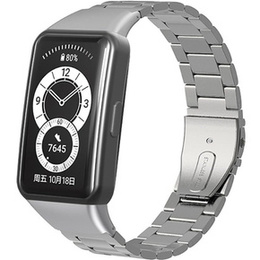 Pasek Bransoleta Stalowa do Huawei Band 6, Srebrna