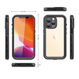 Etui Wodoodporne IP68 do iPhone 13 Pro, SHELLBOX, czarne