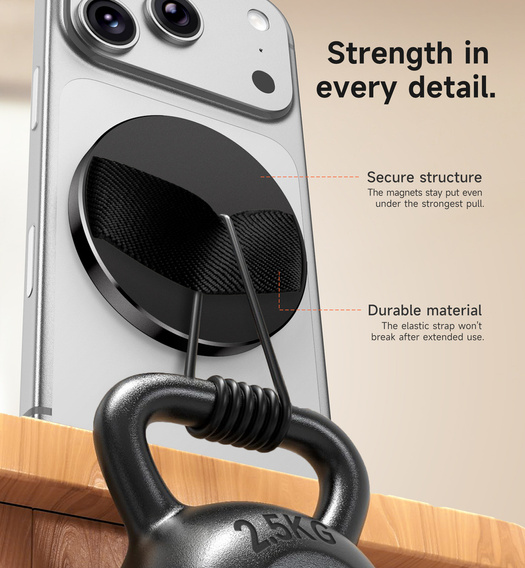 SURITCH MagSafe Magnetyczny uchwyt na palec, czarny