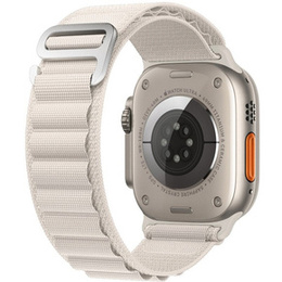 Pasek Nylonowy do Apple Watch 1/2/3/4/5/6/7/8/9/10/11/SE Ultra 1/2/3 42/44/45/46/49mm, Beżowy