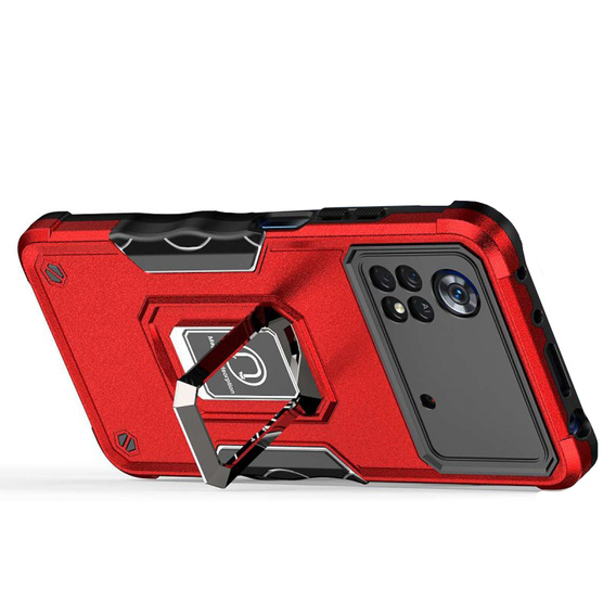 Etui do Xiaomi Poco X4 Pro 4G, Dual-Layer Armor, czerwone