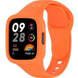 Pasek Silikonowy z Etui do Xiaomi Redmi Watch 3, Pomarańczowy