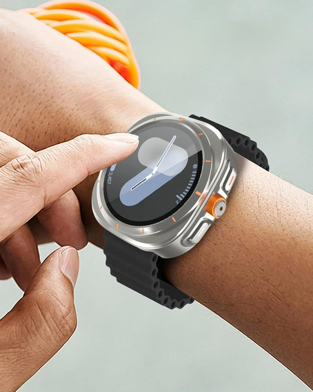2w1 Etui + Szkło Hartowane do Samsung Galaxy Watch 6 40mm, Tytanowe złoto