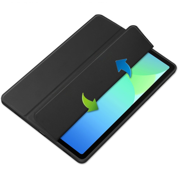 Etui do Samsung Galaxy Tab S10 FE+ Plus, Smartcase Hybrid, z miejscem na rysik, czarne