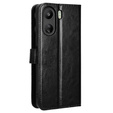 Etui z klapką do Xiaomi Redmi 13C / Poco C65, Crazy Horse Wallet, czarne