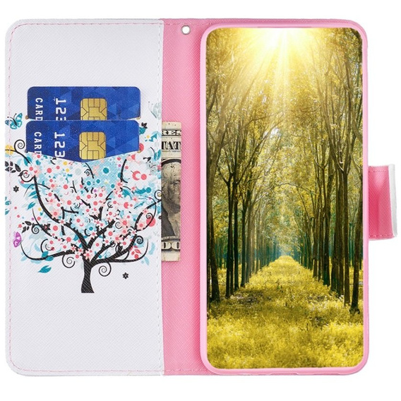 Etui z klapką do Xiaomi Redmi Note 12 4G, Wallet, Colorful Tree białe