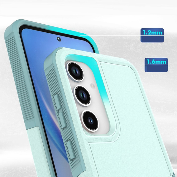 Etui pancerne do Samsung Galaxy A35 5G, Dual Shockproof, zielone